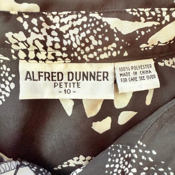 Vintage Alfred Dunner Sheer Black and White Rose Blouse & Skirt Set Size 8 & 10 - Picture 15 of 17